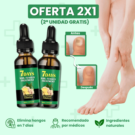 TRATAMIENTO ANTI HONGOS 100% NATURAL 7 DÍAS (2x1)