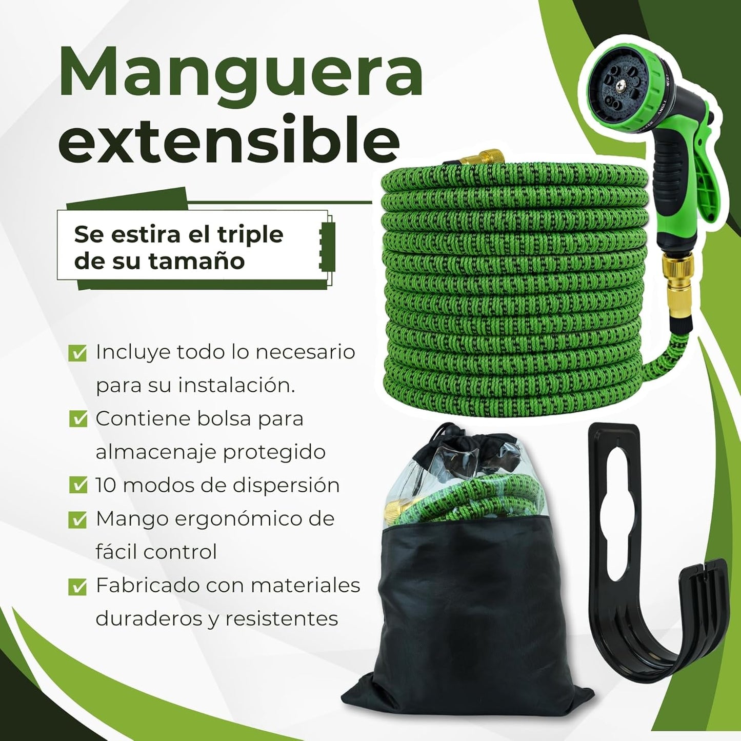 AquaPro™ - Manguera Extensible Multiusos Resistente